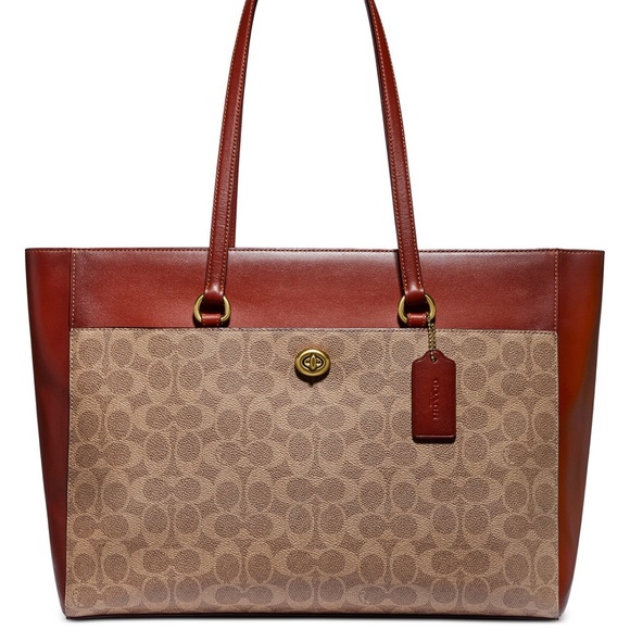 Coach Handbags - Coach coated canvas signature folio tote